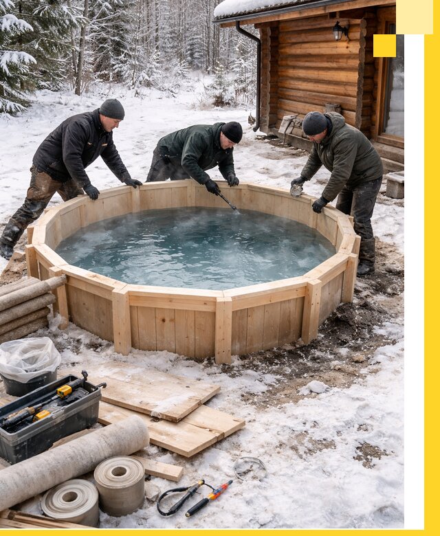 Изготовление и установка ледяных купелей под ключ в Полысаеве