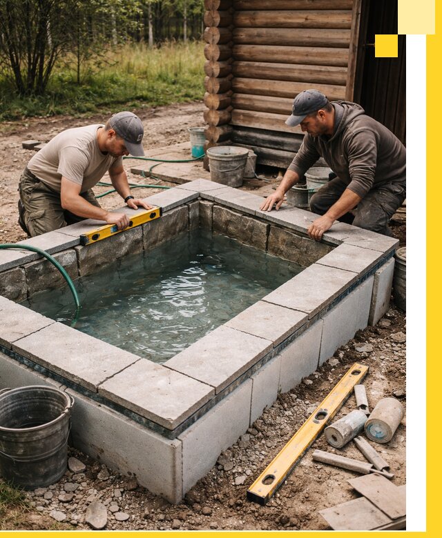 Изготовление и установка холодных купелей под ключ в Полысаеве