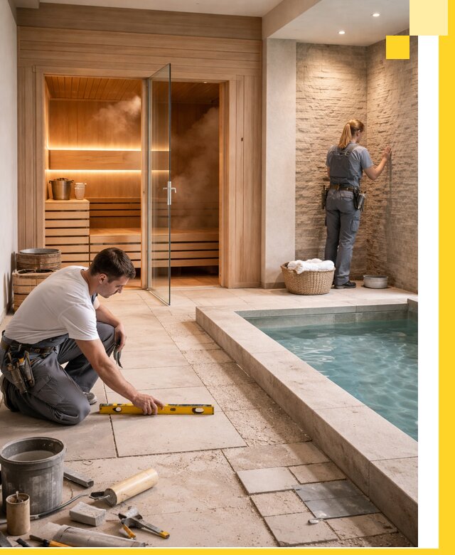 Комплексный дизайн и отделка интерьеров SPA под ключ в Полысаеве